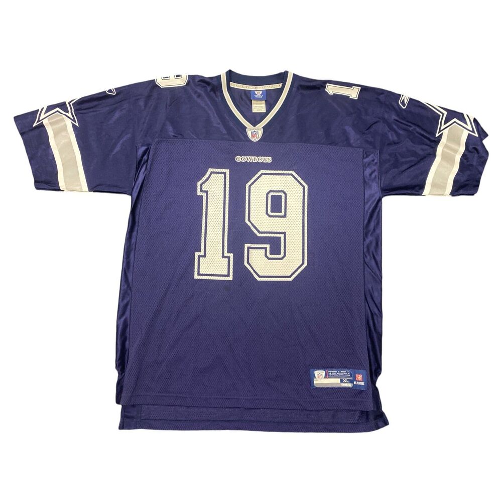 Dallas Cowboys Reebok NFL Equipment Blue Miles Austin 19 Jersey Shirt Men's XL